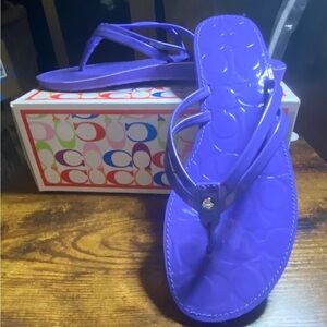 SOLD! NEW! Coach Women's Periwinkle Sandals Size 9